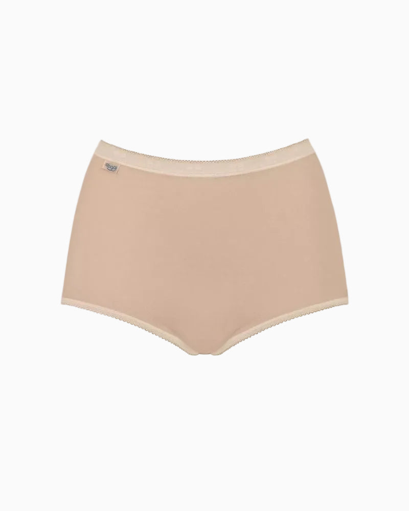 Sloggi Basic Briefs Maxi 3 Pack in Skin waistband detail