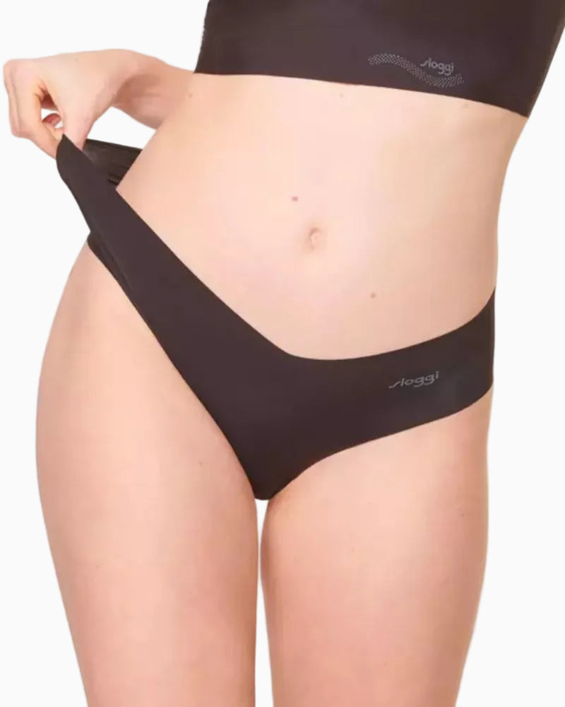 Triumph - Zero Microfibre Brief in Black - Front View