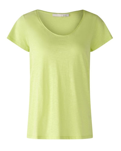 Oui - T-Shirt in Lime - Full View