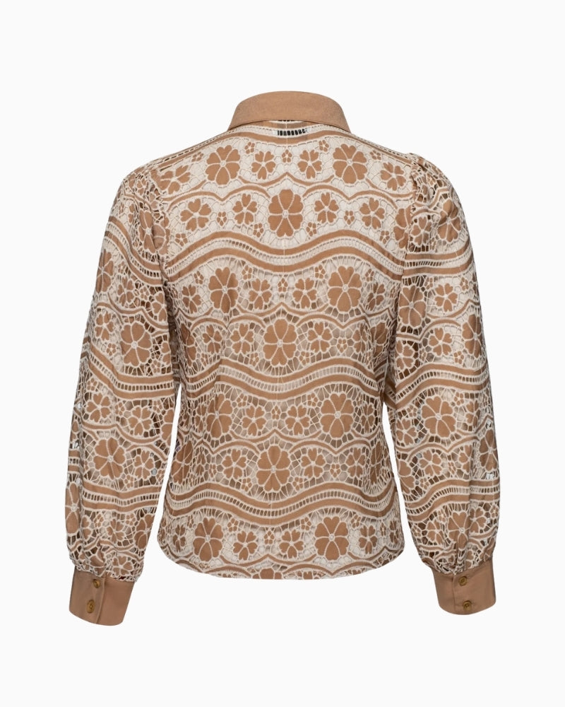 Kimara Fabienne Blouse brown back view