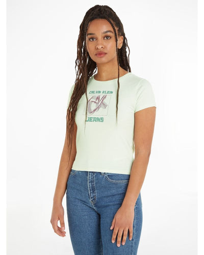 Calvin Klein - Hyper Real CK Y2K Fitted Tee in Green