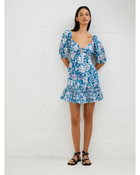 French Connection - Dreanna Cotton Mini Dress in Blue