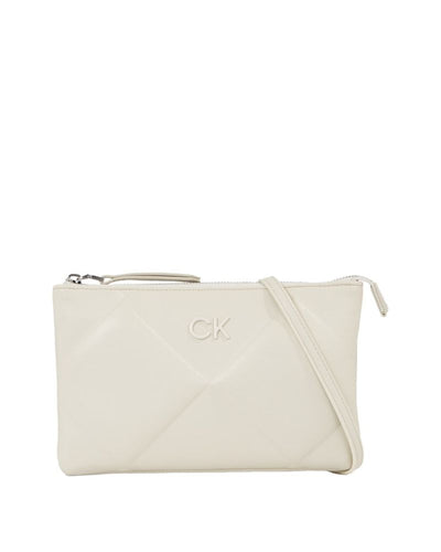 Calvin Klein - Re-Lock Quilt Crossbody Bag in Ecru