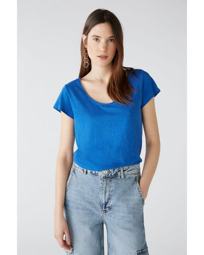 Oui - T-Shirt in Blue