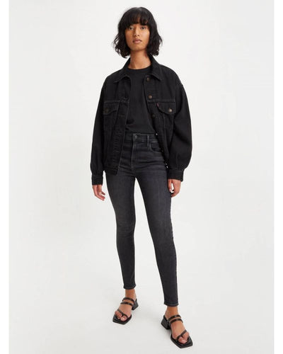 Levi's - High Rise Straight Jeans in Black