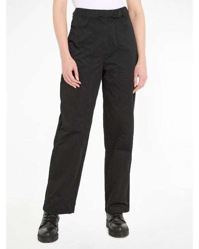 Calvin Klein - Logo Belt High Rise Relaxed Trousers in Black
