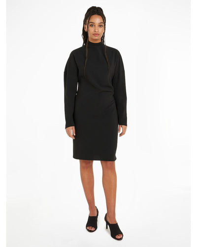 Calvin Klein - Structure Twill LS Shift Dress in Black