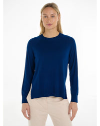 Tommy Hilfiger - Merino Wool Crewneck Sweater in Indigo