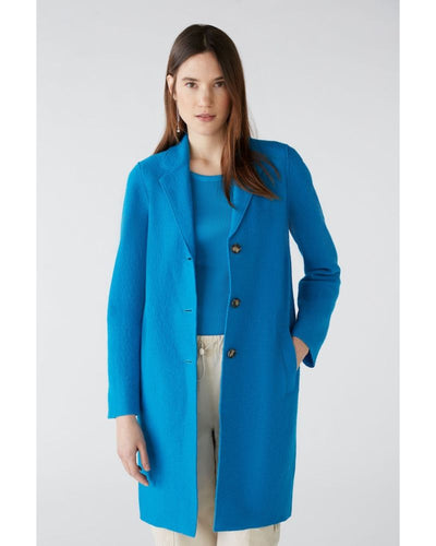 Oui - Wool Coat in Blue