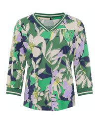 Olsen - Long Sleeve T-Shirt in Green
