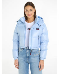 Tommy Jeans - Crop Alaska Puffer Jacket in Baby Blue