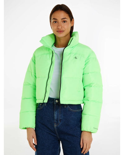Calvin Klein - Non Down Cropper Puffer Coat in Green