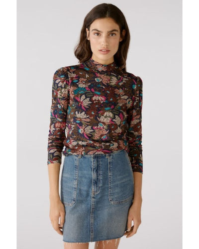 Oui - Shirt in Brown