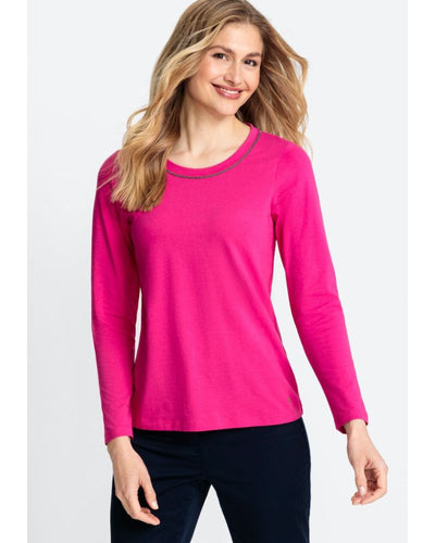 Olsen - Long Sleeve T-Shirt in Pink
