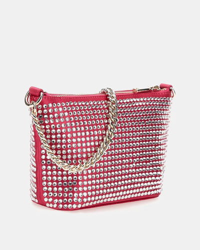 Guess Bags - Glided Glamour Mini TP Zip Bag in Magenta - Rear View