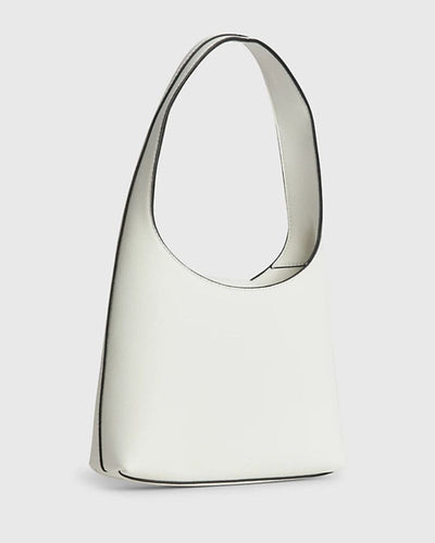 Calvin Klein - Minimal Monogram Shoulder Bag in White - Rear View