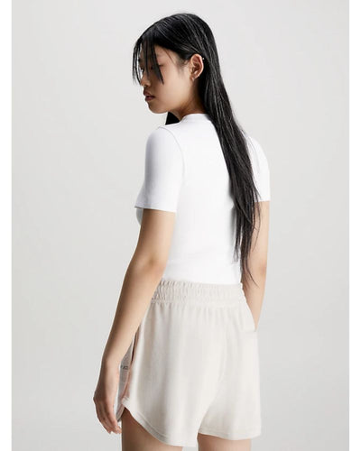 Calvin Klein - Side Tape T-Shirt in White - Rear View