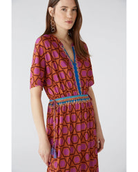 Oui - Maxi Dress in Pink - Close View