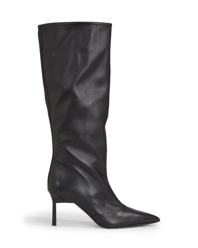 Calvin Klein - Geo Stiletto Knee Boot in Black - Side View