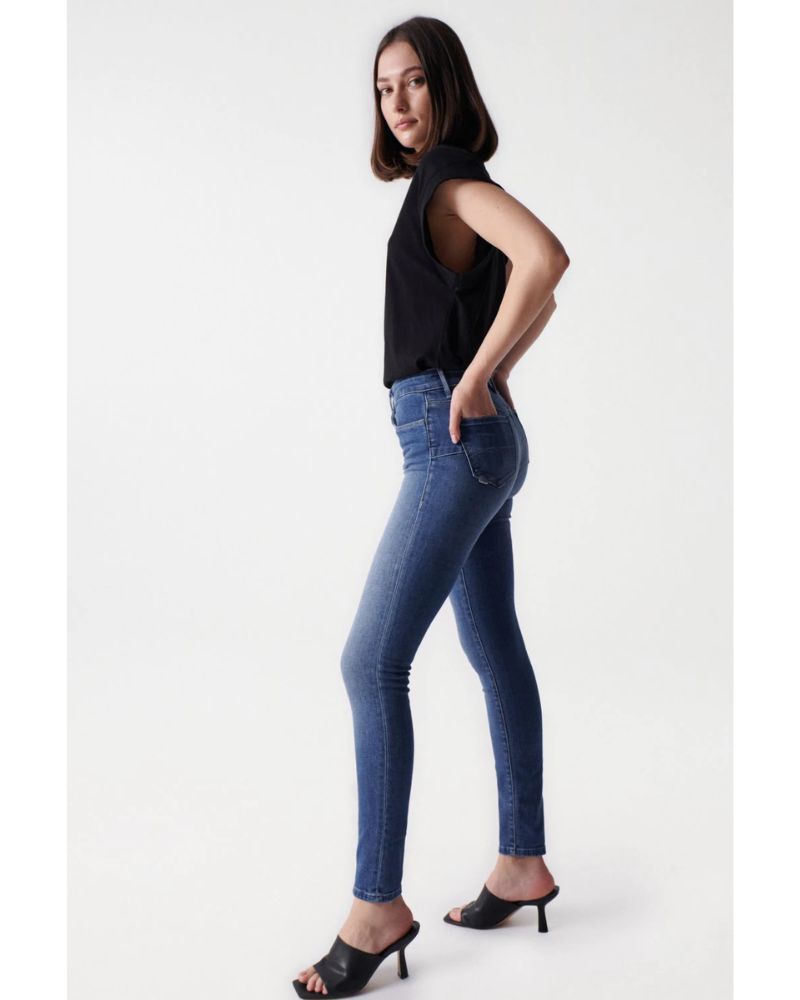 Salsa - Destiny Skinny Jeans in Denim - Side View