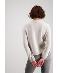 Monari - Half Zip Jumper in Champagne - Rear View