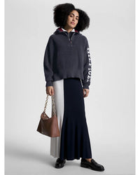 Tommy Hilfiger - Placed Hilfiger 1/2 Zip Sweater in Navy - Front View