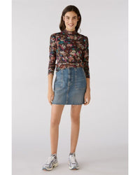 Oui - Shirt in Brown - Front View