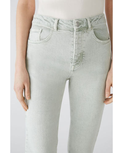 Oui - The Perfect Jeans in Pale Green - Close View