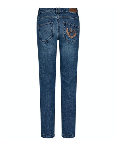 Mos Mosh - Ashley Button Jeans in Dark Denim - Rear View