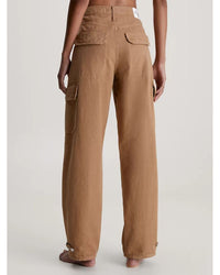Calvin Klein - Straight Cargo Pants in Tan - Rear View