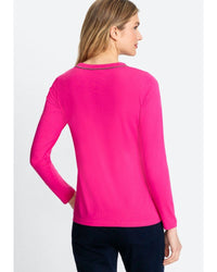 Olsen - Long Sleeve T-Shirt in Pink - Rear View