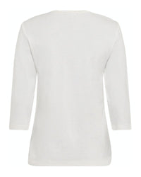 Olsen - Long Sleeve T-Shirt in Off White - Rear View