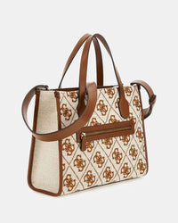 Guess Bags - Silvana 2 Compartment Tote Bag in Tan - Rear View