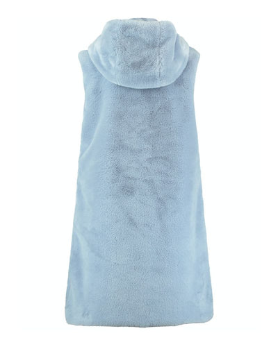 Gerry Weber - Faux Fur Gilllet in Pale Blue - Rear View