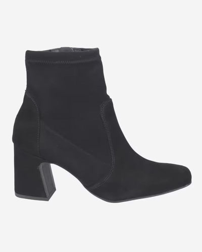 Paul Green - Block Heel Sock Boot in Black - Side View