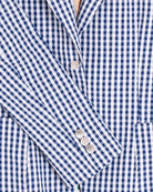 Vilagallo gingham cotton blazer sleeve button detail
