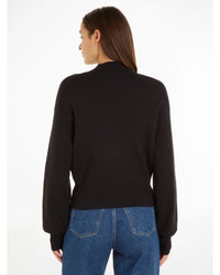 Calvin Klein - Cut Out Loose Sweater in Black - Rear View