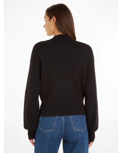 Calvin Klein - Cut Out Loose Sweater in Black - Rear View