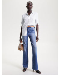 Tommy Hilfiger - Pieced GLB STP Regular Fluer Shirt in White - Front View