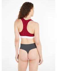 Tommy Hilfiger - Bralette Cotton Print in Rouge - Rear View