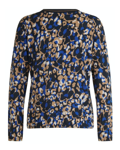 Betty Barclay - V-Neck Long Sleeve Top in Navy - Rear View