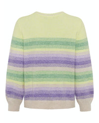 Olsen - Stripe Jumper in Lemon - Rear View
