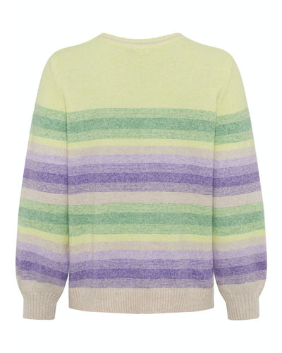 Olsen - Stripe Jumper in Lemon - Rear View