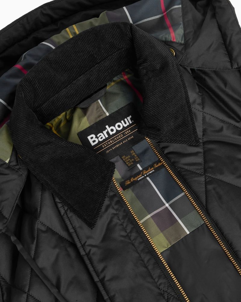 Interior view showing Barbour classic tartan lining