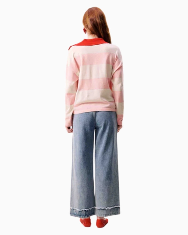 FRNCH Hydralis Rose Sweater back view