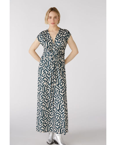 Oui - Maxi Dress in Green - Front View