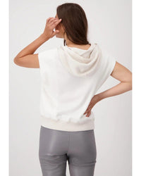 Monari - SS Jumper with Hood in Champagne - Rear View
