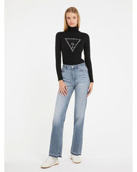 Guess Jeans - TN Gisele Logo Sweater in Black - Front View