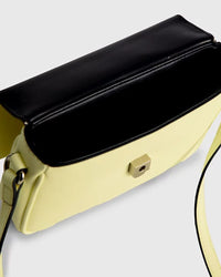 Calvin Klein - Sculpted Boxy Flap Bag in Yellow - Open View