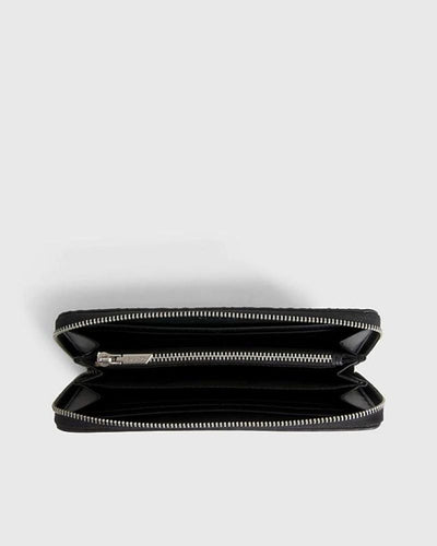 Calvin Klein - Large Zip-Around Wallet with Slip in Black - Top View